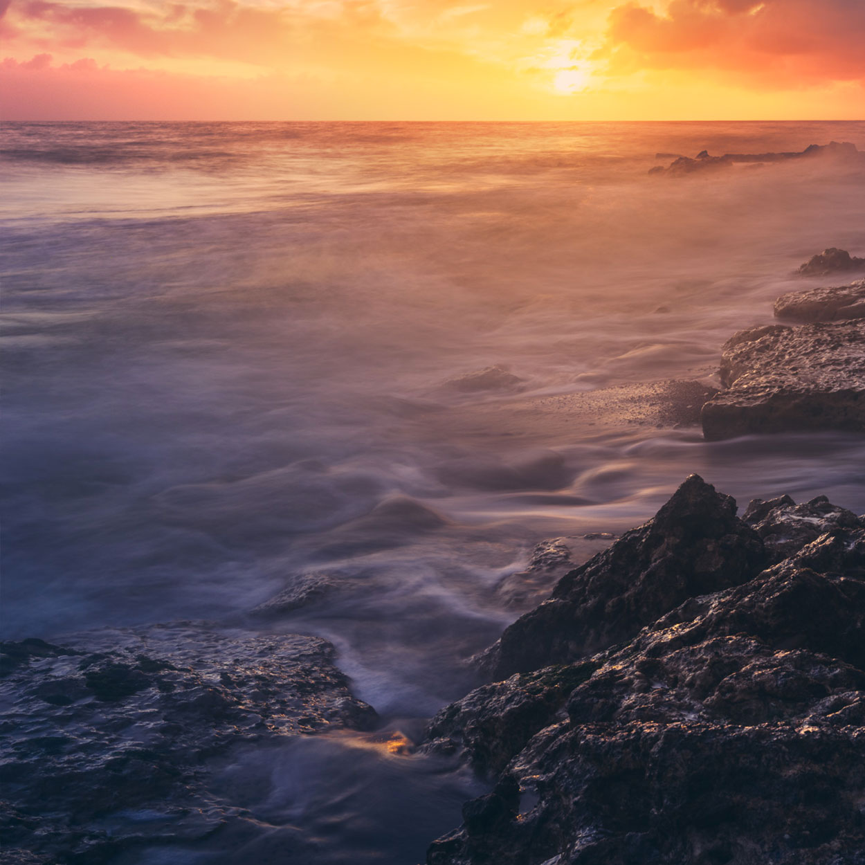 Ocean sunset print